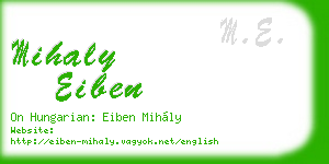 mihaly eiben business card